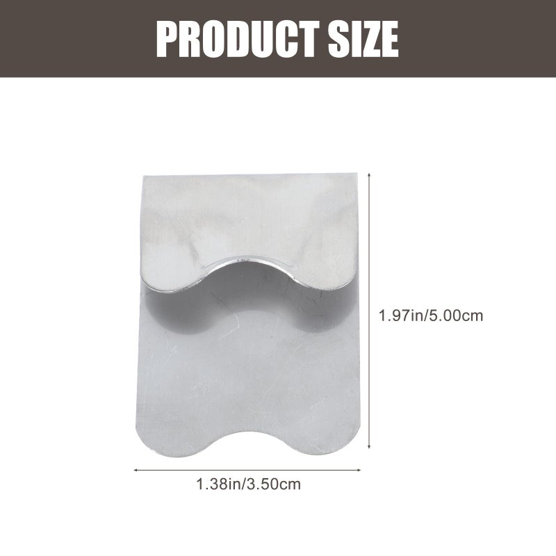 قوالب فن الأظافر الفرنسي من الفولاذ المقاوم للصدأ 2 قطعة قوالب أظافر للاستخدام المنزلي DIY - Image 3