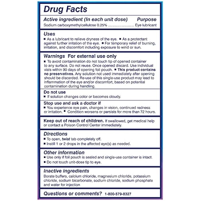 TheraTears Dry Eye Therapy Lubricating Eye Drops for Dry Eyes, Preservative Free eye drops, 30 Single-Use Vials - Image 2