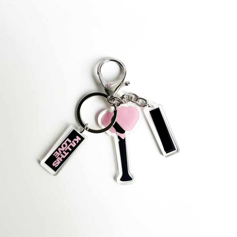 bp pink ink straykids iu twice AE itzy same three-piece keychain key pendant peripheral bp