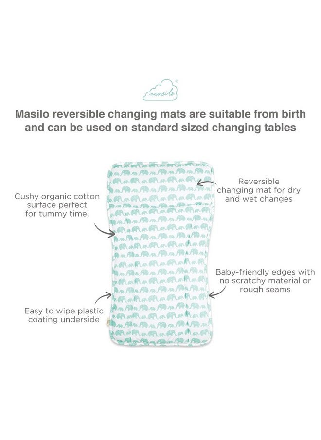 Organic Cotton Baby Changing Mat, For Newborn Baby Essentials Unisex - Elephant Green - pzsku/Z5CAFE591FF9CFF44B7C9Z/45/_/1733729639/36ccdce6-b00e-4db1-98f9-57e725ea6b7d