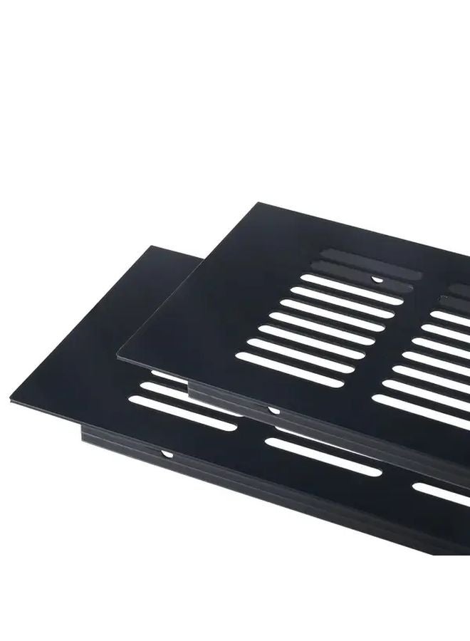 2Pcs Black Aluminum Ventilation Grille 13 78x3 15 Inch For Kitchen Bathroom - Image 5
