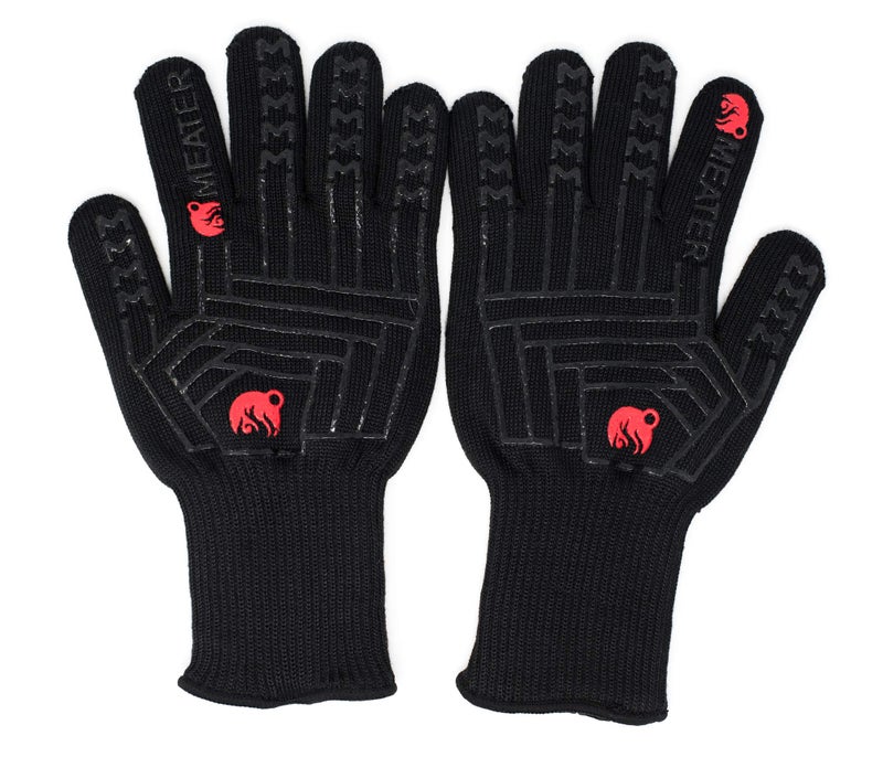 MEATER MEATER Mitts  Heat Resistant BBQ Gloves  Premium Cooking Gloves for Grill Smoker Oven and Baking  NonSlip HighTemperature Protection Extra Long Cuffs