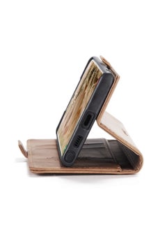 CaseMe CaseMe Samsung Galaxy S22 Ultra Case Wallet, for Samsung Galaxy S22 Ultra Wallet Case Book Folding Flip Folio Case with Magnetic Kickstand Card Slots Protective Cover - Brown  - Image 4