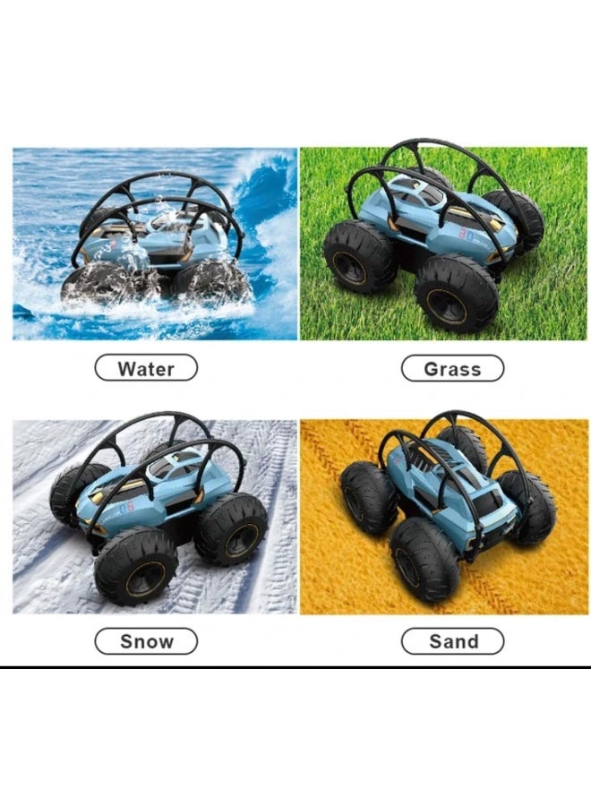 Control Car Remote Control Stunt Car 360 Rotate 2 Sides Waterproof Driving On Water And Land Amphibious Electric Toys For Kids - Image 3