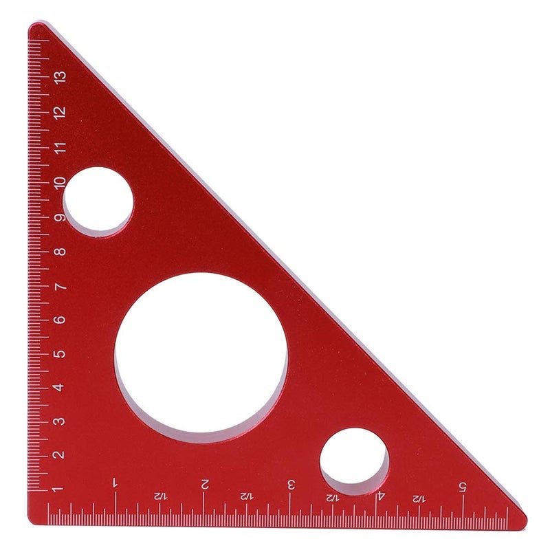 Aluminum Alloy Right Angle Triangle Ruler 5 Inch 13cm Multi Angle Measuring Tool - Image 1