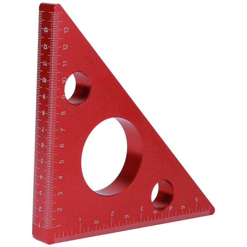Aluminum Alloy Right Angle Triangle Ruler 5 Inch 13cm Multi Angle Measuring Tool - Image 3