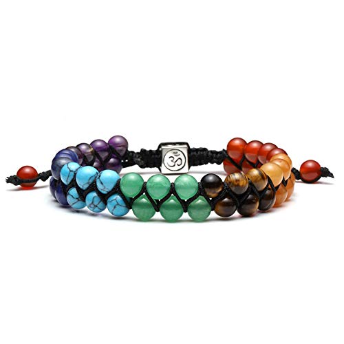 Top Plaza 7 Chakra Bracelet for Women Men Healing Crystals Bead Chakra Bracelet Yoga 6mm Stone Beads Bracelets Meditation Relax Anxiety Jewelry - Image 1