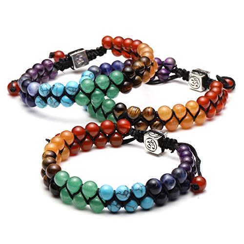 Top Plaza 7 Chakra Bracelet for Women Men Healing Crystals Bead Chakra Bracelet Yoga 6mm Stone Beads Bracelets Meditation Relax Anxiety Jewelry - Image 4
