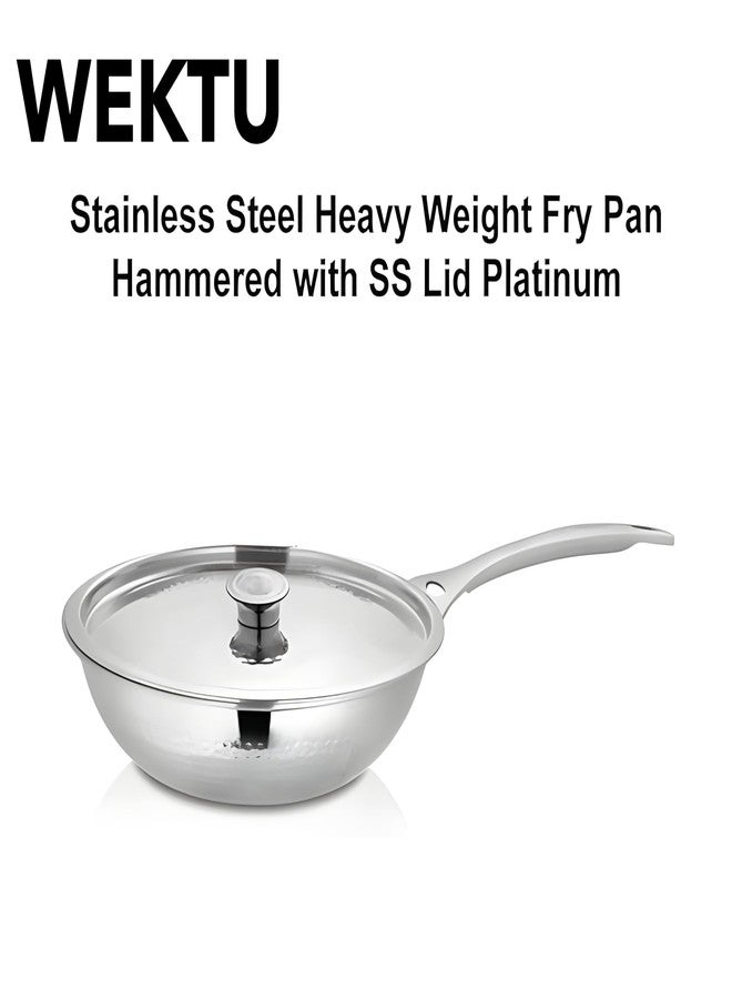 WEKTU Hammer FRYPAN Fry Pan with Lid 22 cm Diameter 1.5 L Capacity - Image 3