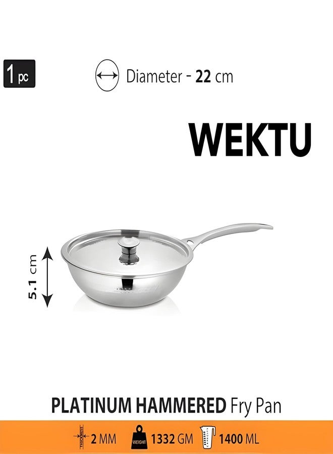 WEKTU Hammer FRYPAN Fry Pan with Lid 22 cm Diameter 1.5 L Capacity - Image 2