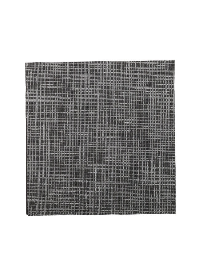 Restaurantware Luxenap 15.5 x 15.3 Inch 2-Ply Dinner Napkins, 1800 Disposable Napkins - Linen Feel, With White Threads, Black Paper Folded Napkins, Square, For Lunch, Dinner, Or Everyday Use  - Image 1