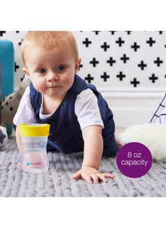 b.box Toddler Training Cup: Free Flow Opening, Great Transition From Sippy Cup To Big Kid Cup. Bpa Free, Dishwasher Safe. Ages 12+ Months (Lullaby Blue, 8Oz)  - Image 5