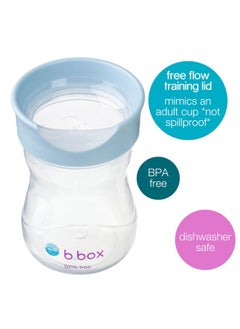 b.box Toddler Training Cup: Free Flow Opening, Great Transition From Sippy Cup To Big Kid Cup. Bpa Free, Dishwasher Safe. Ages 12+ Months (Lullaby Blue, 8Oz)  - Image 3