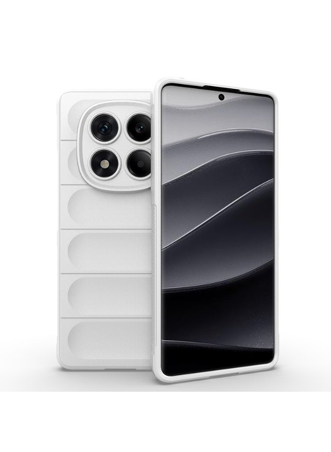 Phantom Shield Silicone Case with Anti-Scratch Soft Microfiber Lining, High Resilience Rubber Full Body Shockproof Cover Compatible with Redmi Note 14 Pro (White) - Image 1