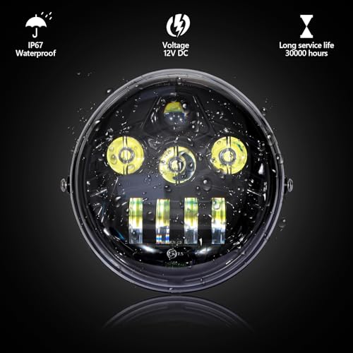 Bravema VRod LED Projection Headlight，Motorcycle Full LED Front Lamp Fit for Harley V-Rod Muscle VRod VRSCA VRSCF Street Rod 2002-2016 Models - Image 2