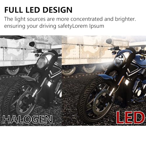 Bravema VRod LED Projection Headlight，Motorcycle Full LED Front Lamp Fit for Harley V-Rod Muscle VRod VRSCA VRSCF Street Rod 2002-2016 Models - Image 5