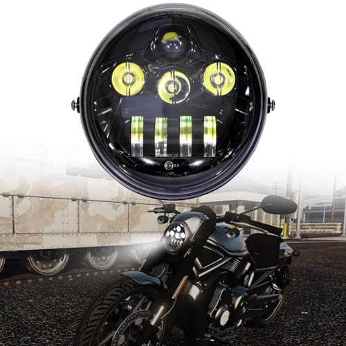 Bravema VRod LED Projection Headlight，Motorcycle Full LED Front Lamp Fit for Harley V-Rod Muscle VRod VRSCA VRSCF Street Rod 2002-2016 Models - Image 1