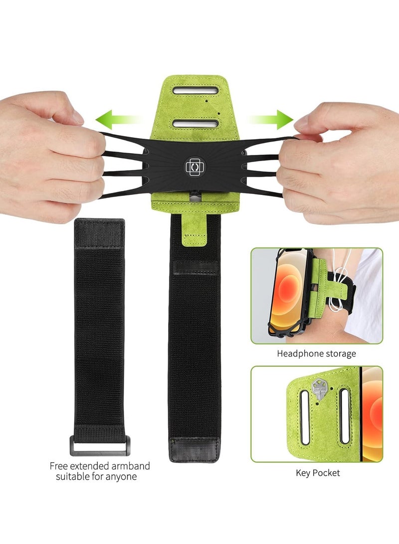SYOSI Phone Armband Holder 360° Rotating Detachable Universal Sports Armband Suitable for All Phones Outdoor Armband Phone Holder Suitable for Running Sports Camping Mountaineering Cycling Green - Image 2