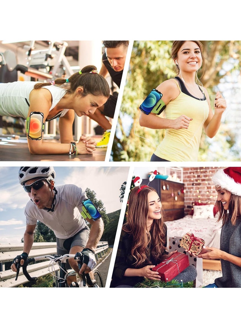 SYOSI Phone Armband Holder 360° Rotating Detachable Universal Sports Armband Suitable for All Phones Outdoor Armband Phone Holder Suitable for Running Sports Camping Mountaineering Cycling Green - Image 5