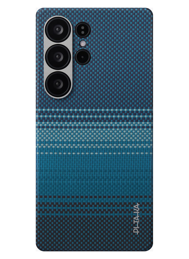 PITAKA Galaxy S25 Ultra Magsafe Case Aries Tactile Woven Cover / Ultra Slim / Raised Camera Lip / Woven Touch / Drop and Damage Protection / Durable Back Cover - Moonrise  - Image 1