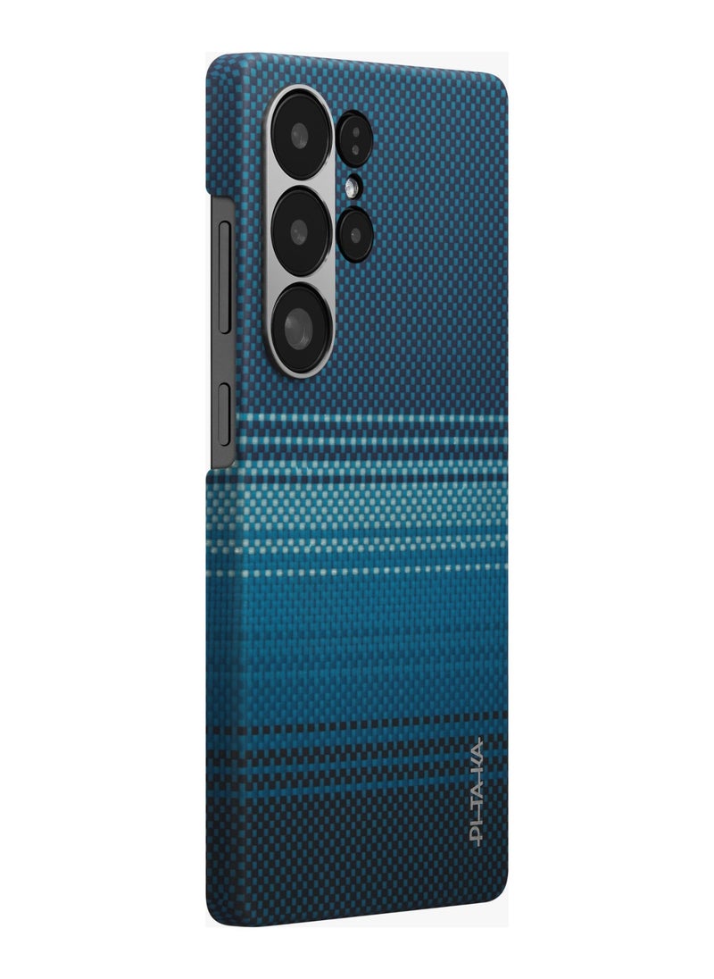 PITAKA Galaxy S25 Ultra Magsafe Case Aries Tactile Woven Cover / Ultra Slim / Raised Camera Lip / Woven Touch / Drop and Damage Protection / Durable Back Cover - Moonrise  - Image 3