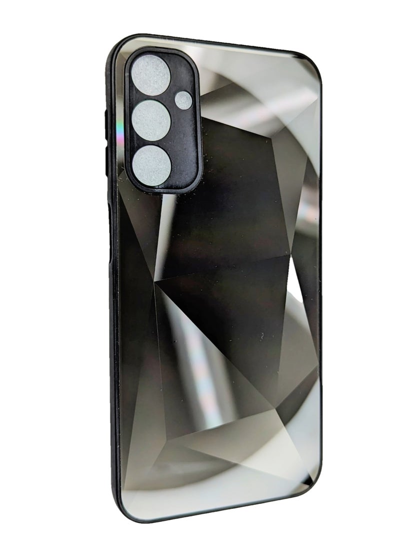 هيكسابيكس سامسونج A24 القضية، واقية بلينغ مرآة الماس غطاء الهاتف القضية لسامسونج A24 الأسود - Image 1