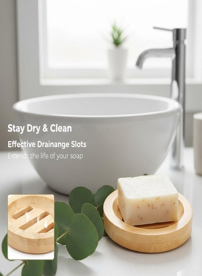 Varku 12 Pcs Round Wooden Soap Dishes, Wooden Soap Holders with Ventilation Holes, Soap Trays for Bars, Natural Color, Ideal for Bathroom and Kitchen Use - Image 3