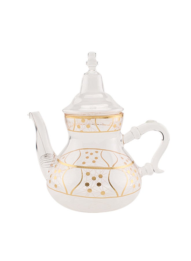 جوزيل طقم إبريق زجاجي مكون من 10 قطع شفاف/ذهبي، يخدم 6 أشخاص - Image 2