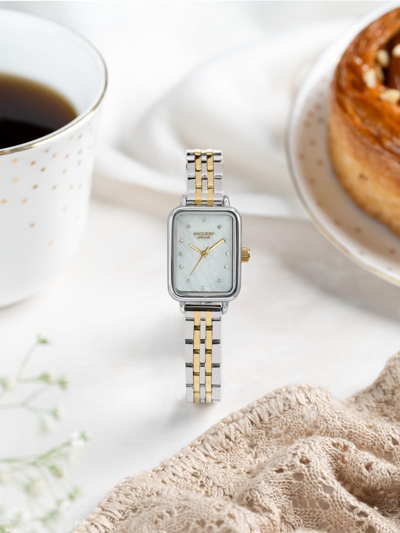 Sonata Poze 6 Cinnamon City Ladies Quartz White MOP Round Dial Women's Watch | Stainless Steel Strap Material | Watches for Women Analog - SP80133BM01 - Image 4