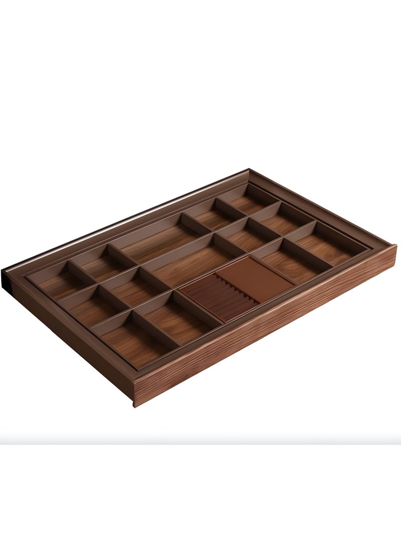 eurocliq Pull Out Drawer Cabinet  Jewelry Tray Organizer Necklace Pendant Organizer Watch Storage Rings Earrings Bracelet Organizer Tray Showcase  - Image 5