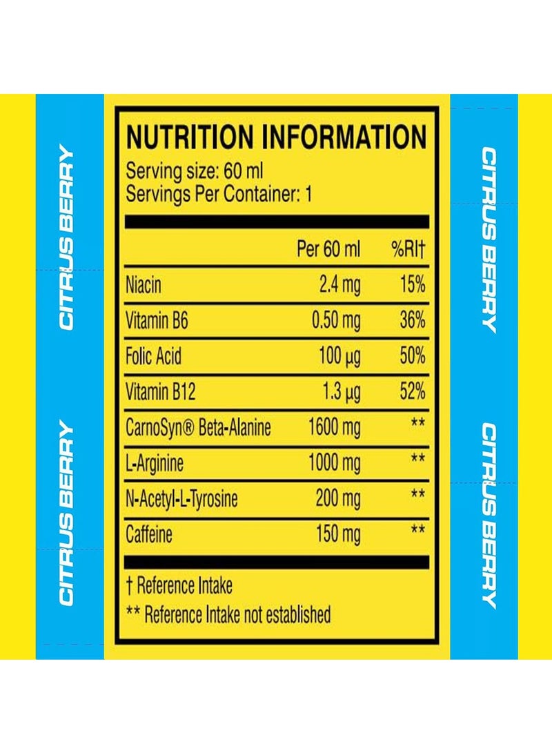 C4 Original Pre-Workout Shot 60ML Citrus Berry - Image 2