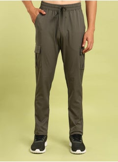 Technosport Men Solid Relaxed Fit Cargo Pants with TS FLEXI by Styli  - Image 1
