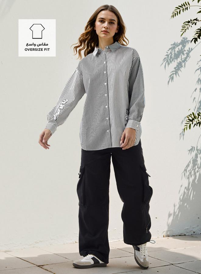 اس بي كاركترز قميص غارفيلد مطبوع كبير الحجم مرتفع ومنخفض - Image 2