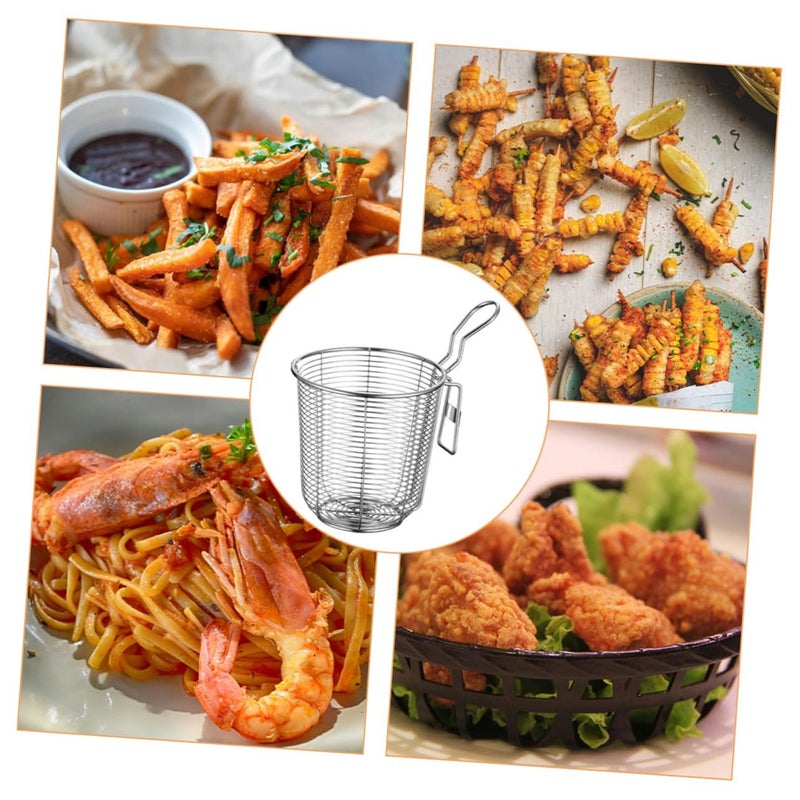 Stainless Steel Mesh Strainer With Handle Colander For Pasta Noodles Hot Pot Kitchen Use - Image 4