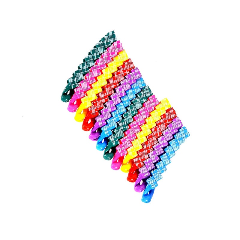 Honbon Honbon Multi Color Banana Hair Tight Grip for Women and Girls Pack of 12 - Image 1