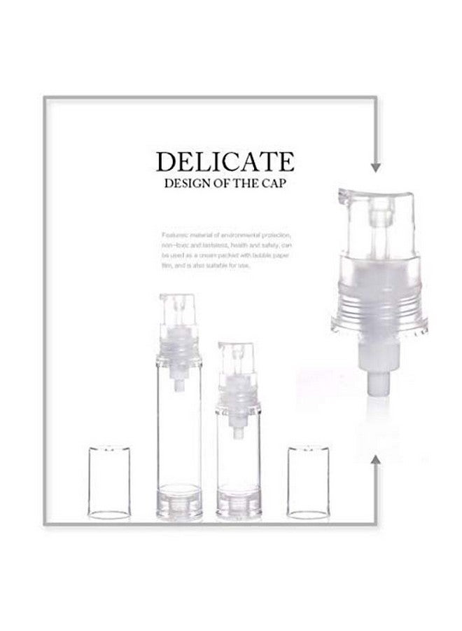 Quupy 5Ml 6Pcs Portable Empty Refillable Pump Plastic Bottle Foundation Travel Clear Bottle Liquid Storage Container - Image 5