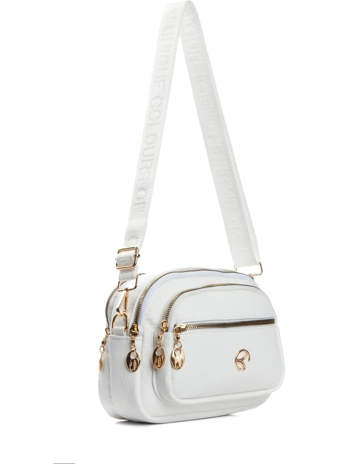 Adelina Bags Women's Cross Strap Daily White Shoulder Bag