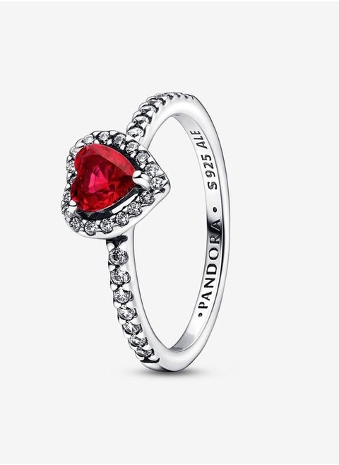 Elevated Red Heart Ring