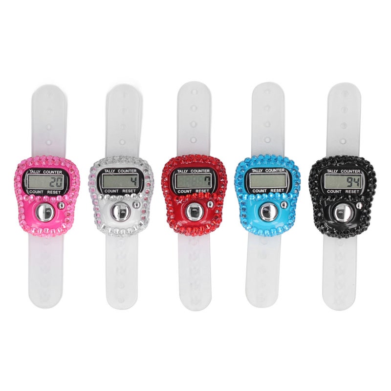 Finger Counters With Reset Knob 5 Pieces Accurate Counting Tally Counter for Sports Training Gym Running - Image 1