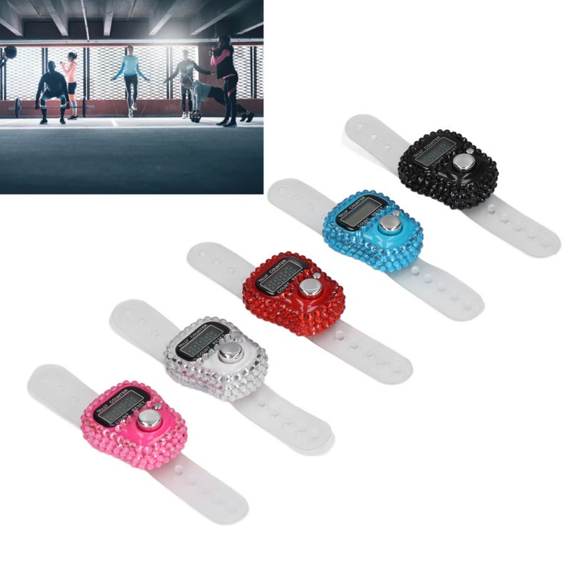 Finger Counters With Reset Knob 5 Pieces Accurate Counting Tally Counter for Sports Training Gym Running - Image 5
