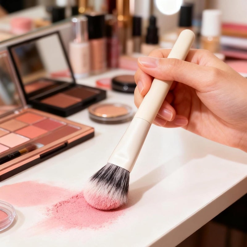 Stippling Brush: Soft Goat Hair, Blend Complexion, Powder - Image 2