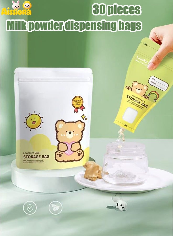 Aissiora 30PCS Baby Milk Powder Dispensers Baby Milk Powder Sealed Bag Disposable milk storage bags Infant milk powder bag - Image 1