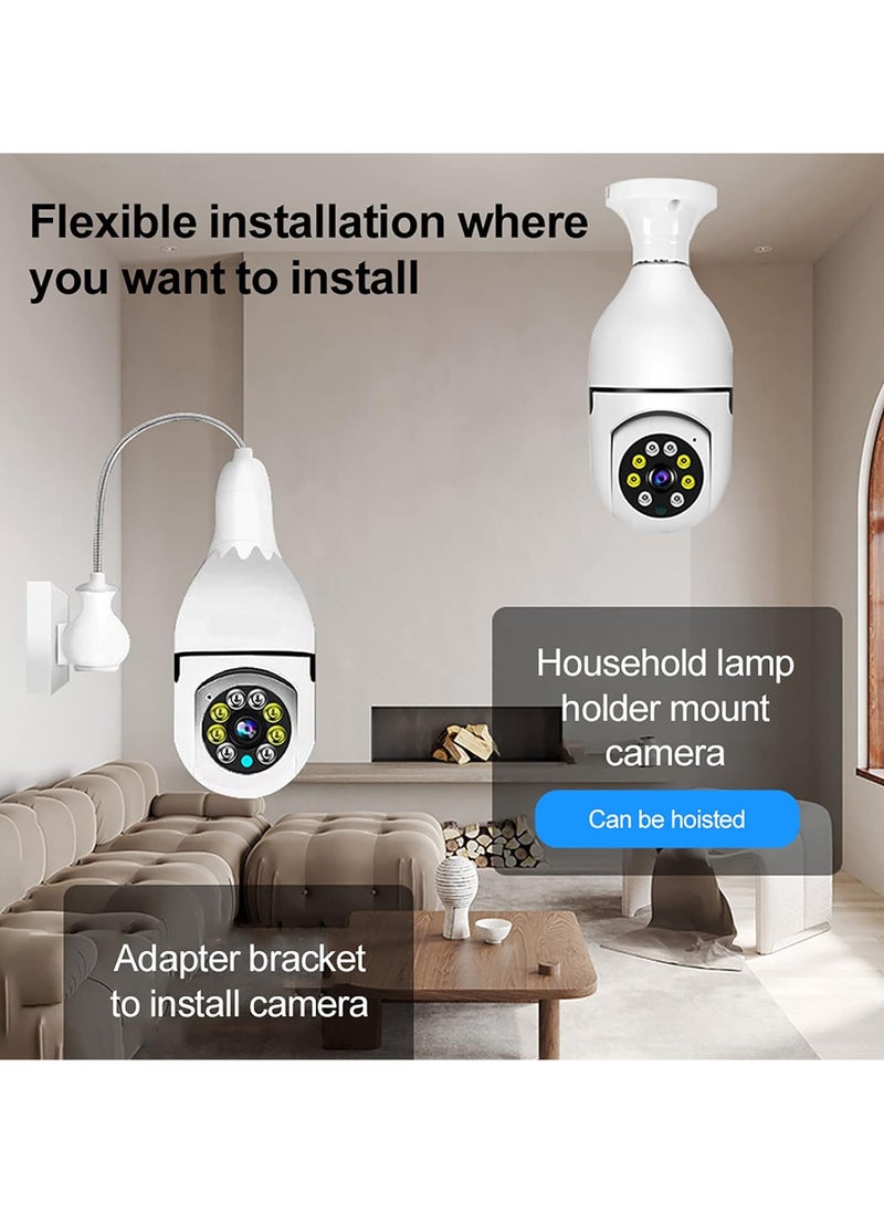E27 Light Bulb Wireless Security Camera Panoramic 2 Way Talk WiFi Camera