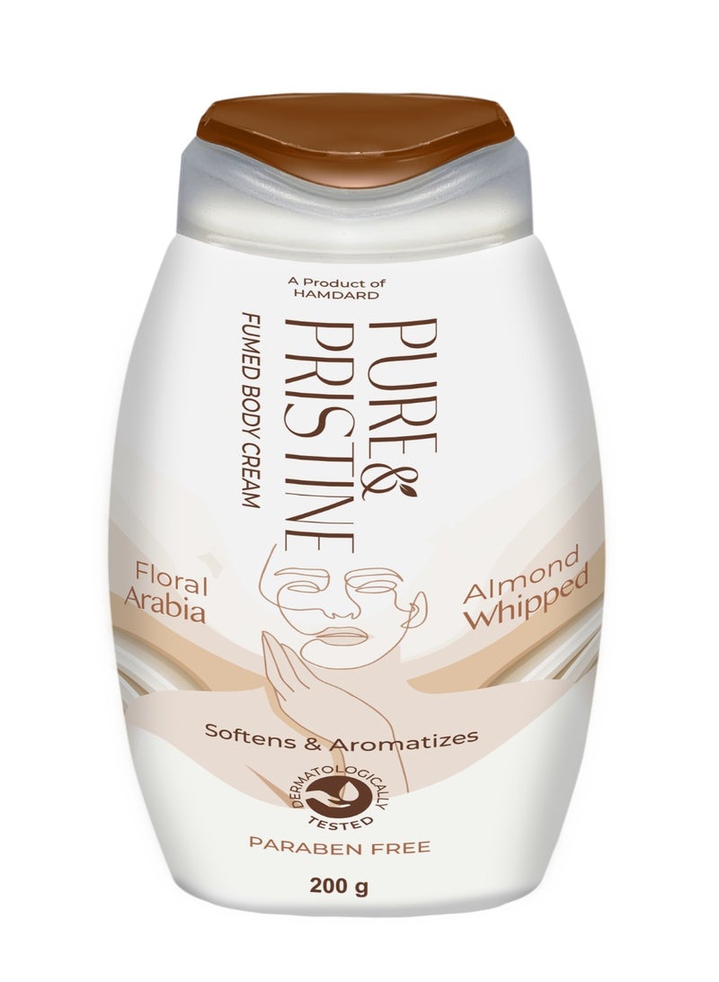 بيور اند بريسينت كريم للجسم فلورال أرابيا 200 جرام-سوط اللوز ، عناية مغذية ناعمة كالحرير