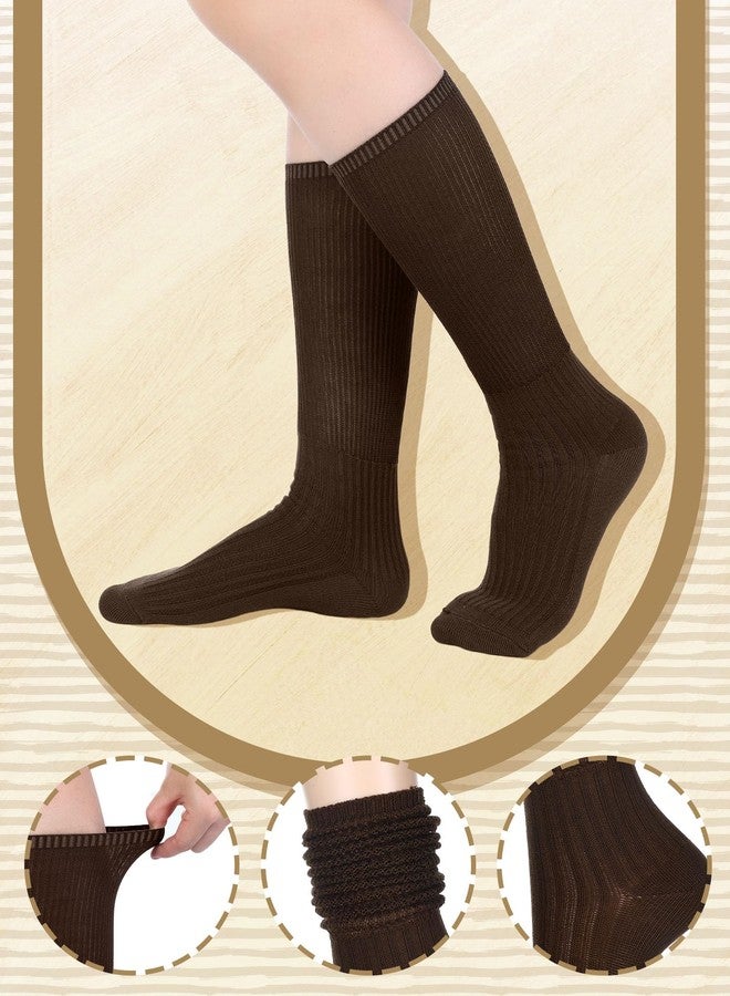 Bencailor 6 Pairs Women Slouch Socks Cotton Scrunch Stacked Knee Boot Socks for Women Men 80s 90s Winter Cold Weather(Neutral Colors,5-9) - Image 5