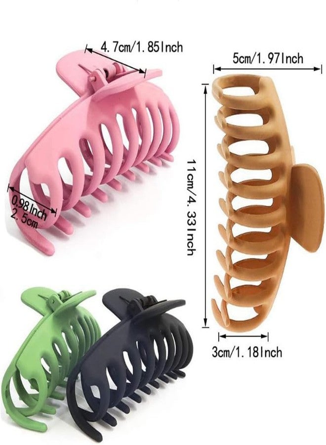 Minta Pack of 6 Matte Hair Clips 4.3 Inch Large Jumbo Hair Clip Strong Hair Clips, 6 Colors Non-Slip Hair Clips, for Women Girls Thick and Thin Hair - Image 2