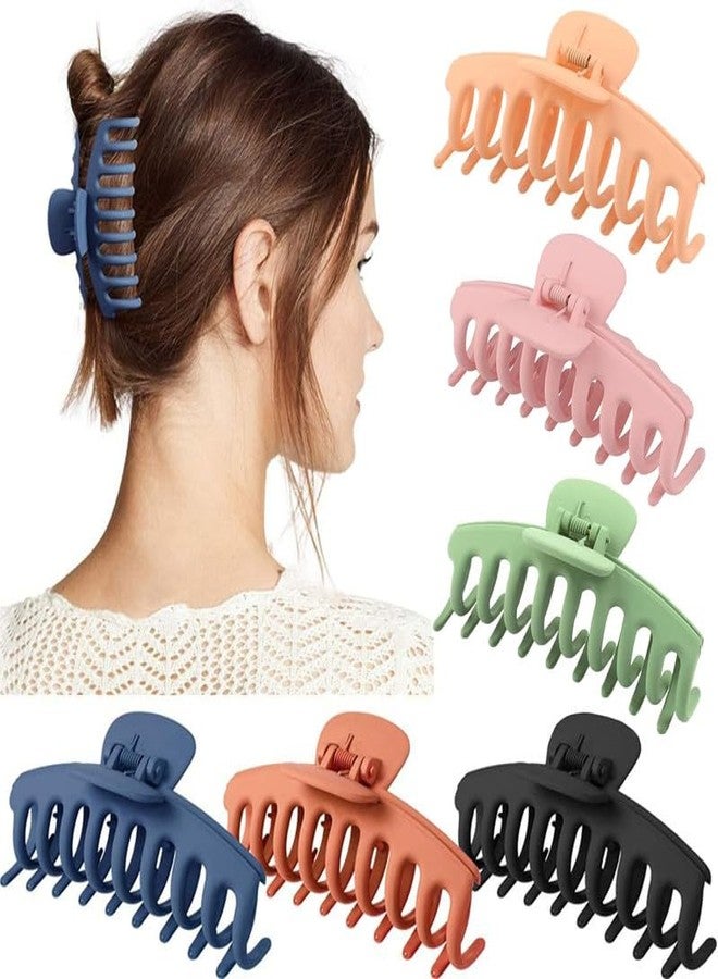 Minta Pack of 6 Matte Hair Clips 4.3 Inch Large Jumbo Hair Clip Strong Hair Clips, 6 Colors Non-Slip Hair Clips, for Women Girls Thick and Thin Hair - Image 5