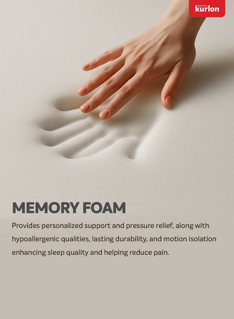 Kurlon Spring Rest Pocket Premium Mattress | Pocket Spring Mattress | Medium Firm Support | HR Foam, Natural Latex, Memory Foam | Queen Size Mattress (200L x 160W x 25H cm) 10 Yrs Warranty - Image 2