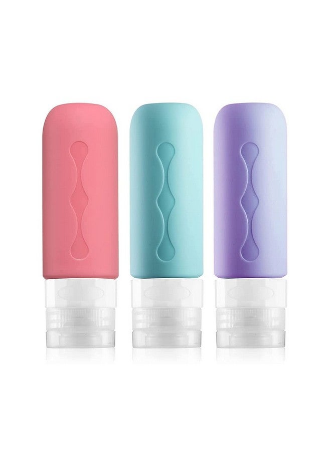 Bhavyam Travel Refillable Bottle Container (Multi) - Easy To Carry Shampoo, Conditioner, Body Wash, Cosmetic Toiletries | Bpa Free Leak Proof | Travel & Pocket Friendly -(90 Ml X Pack Of 3) - Image 1