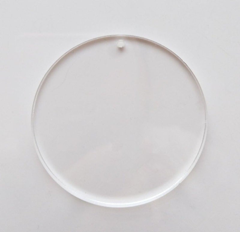 MEYA Set of 15pcs High Clear Blank Acrylic DiscsAcrylic Round Sheet with Hole 18 for Keychains Jewelry DIY Crafts Dia 25 - Image 1